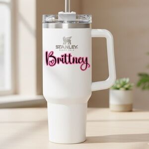 Custom Name Tumbler Sticker – Waterproof Vinyl Decal – Handmade